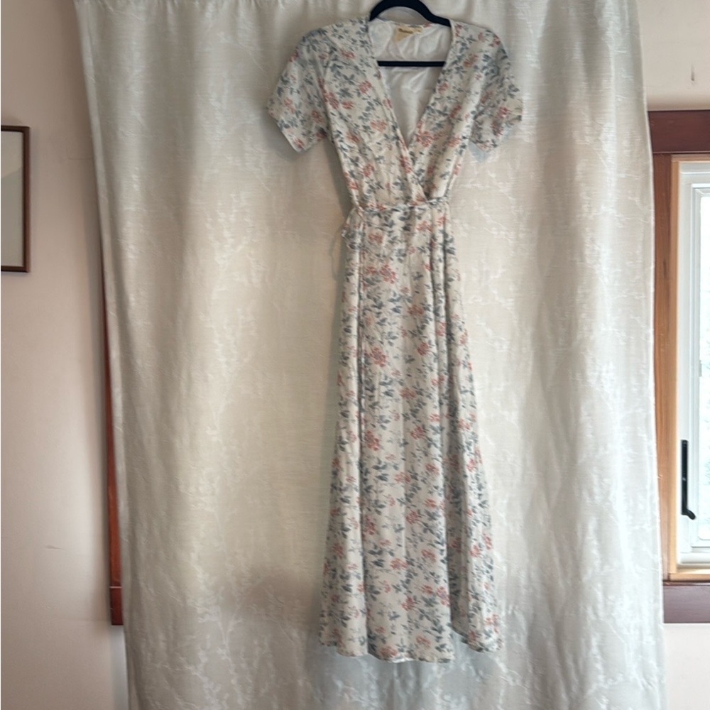 Floral wrap maxi